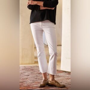 Frank & Eileen Killian Crop Flare white denim